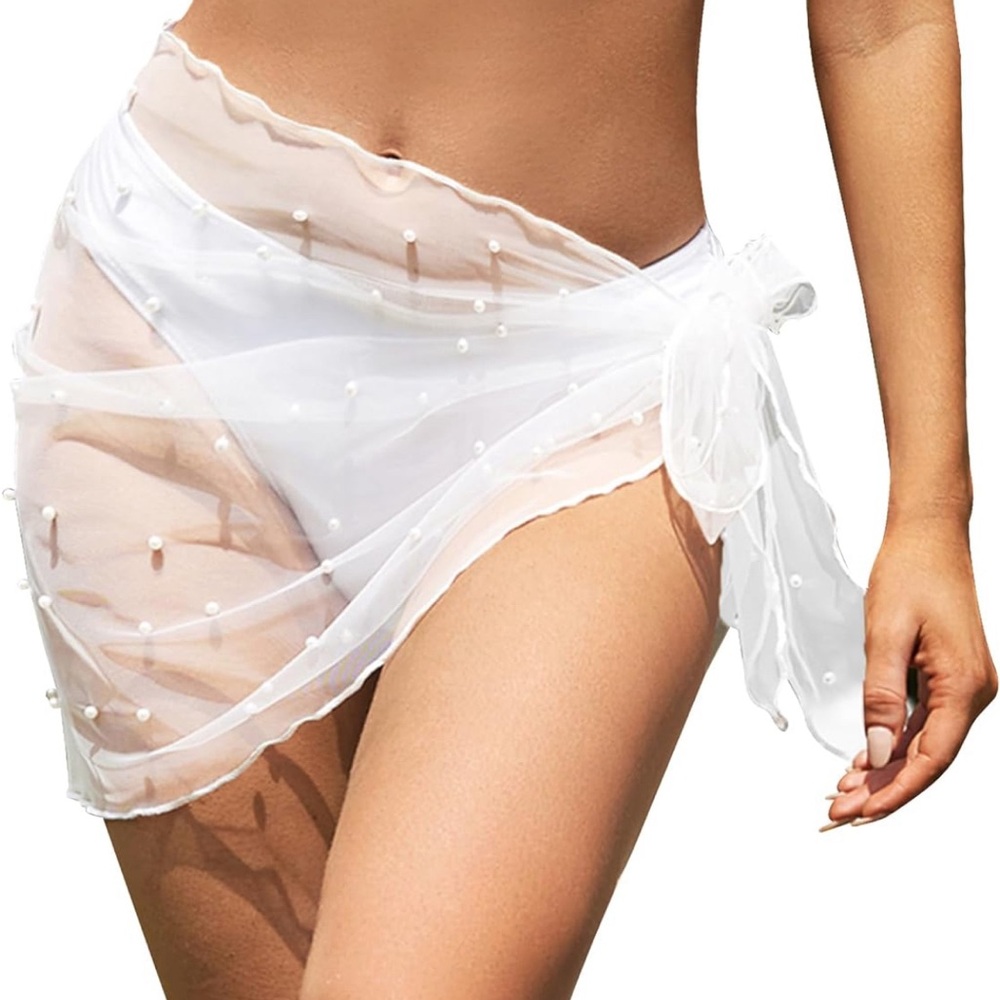 Ekouaer- Faux Pearl Sarong- Size XL